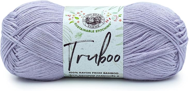 Lion Brand Yarn Truboo Yarn, Lilac, 1 Skein