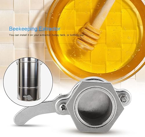 Miniatura 4 de TOPINCN Herramienta de válvula de miel Acero inoxidable Grifo Puerta de apicultura Extractor Equipo de embotellado Cubo de embotellado de miel