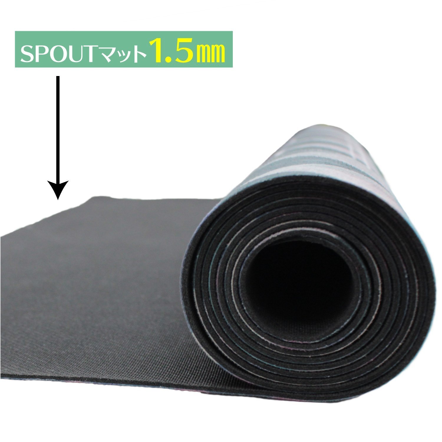 ヨガマット SPOUT ヨガ 1 5mm 82023 天然ゴム ホットヨガ ヨガラグ ヨガタオル ピラティス yoga HONEY 天然 スポーツ アウトドア