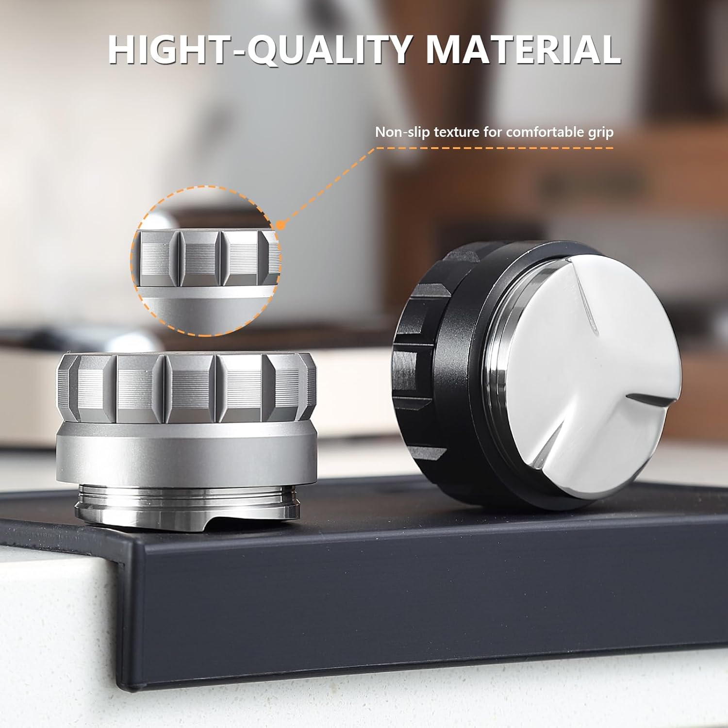 Bincoo 58mm Coffee Distributor Hand Tamper, Espresso Distribution tool, Coffee Leveler Fits with Breville 58mm Portafilter, Adjustable Depth, Professional Espresso Distributor (Gray)