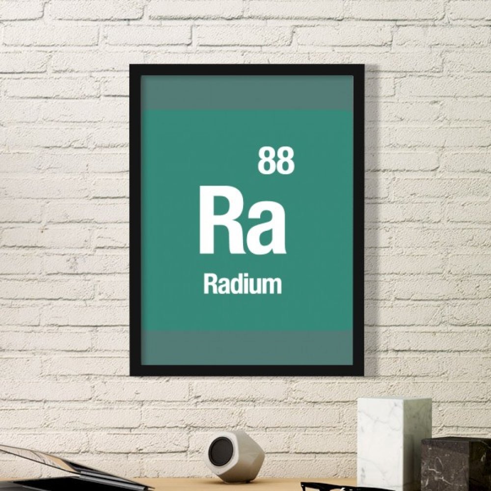 Radium Art Science Peinture Cadre Photo Bois Noir Décoration Maison Medium