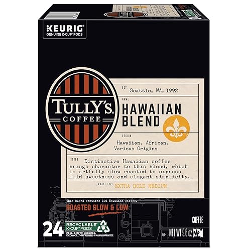 Miniatura 58 de Tully's Coffee Italian Roast, Keurig Cápsulas K-Cup de una sola porción, café tostado oscuro, 72