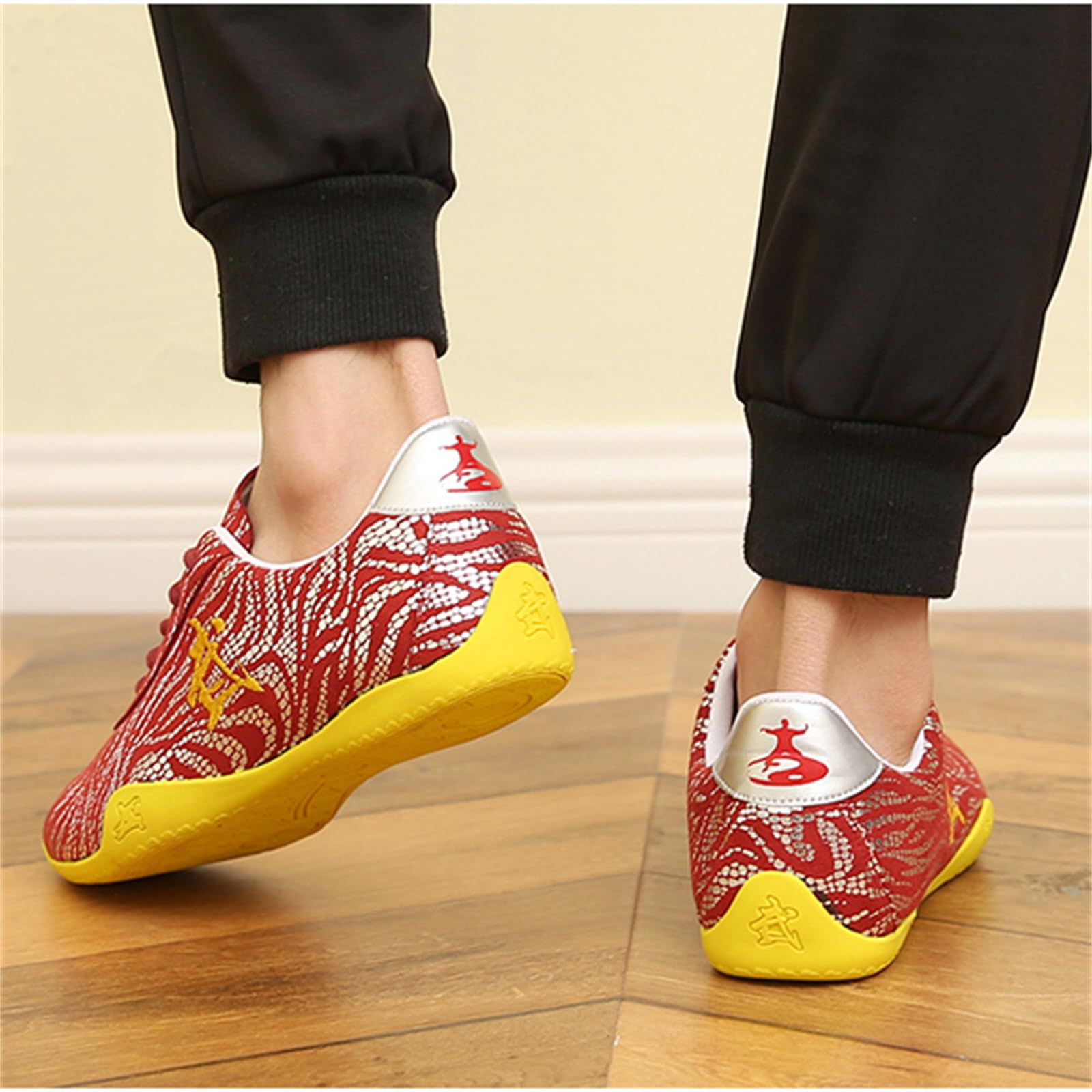 JiuQing Męskie buty do sztuk walki Tai Chi Kung Fu Sneaker Miękkie dno Antypoślizgowe buty treningowe boso