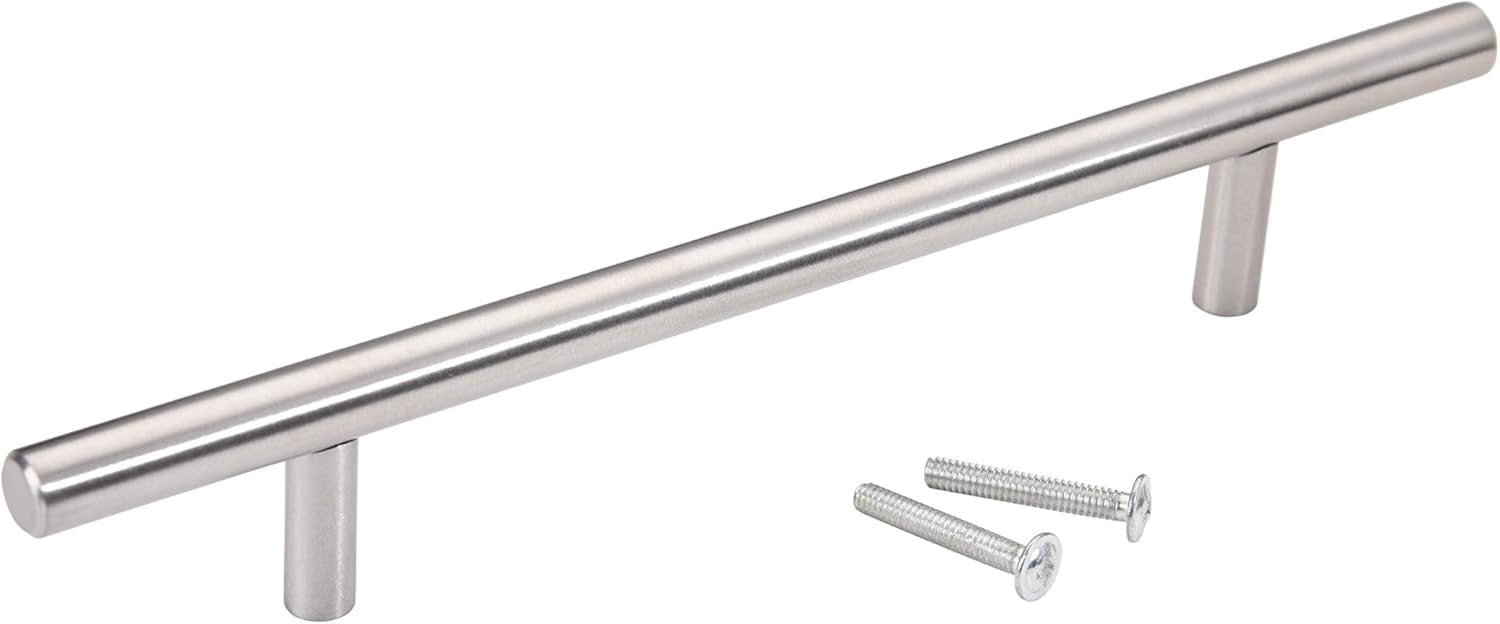 Stainless Steel T Bar Kitchen Cabinet Hardware Pulls Handles Knobs 2" - 24"