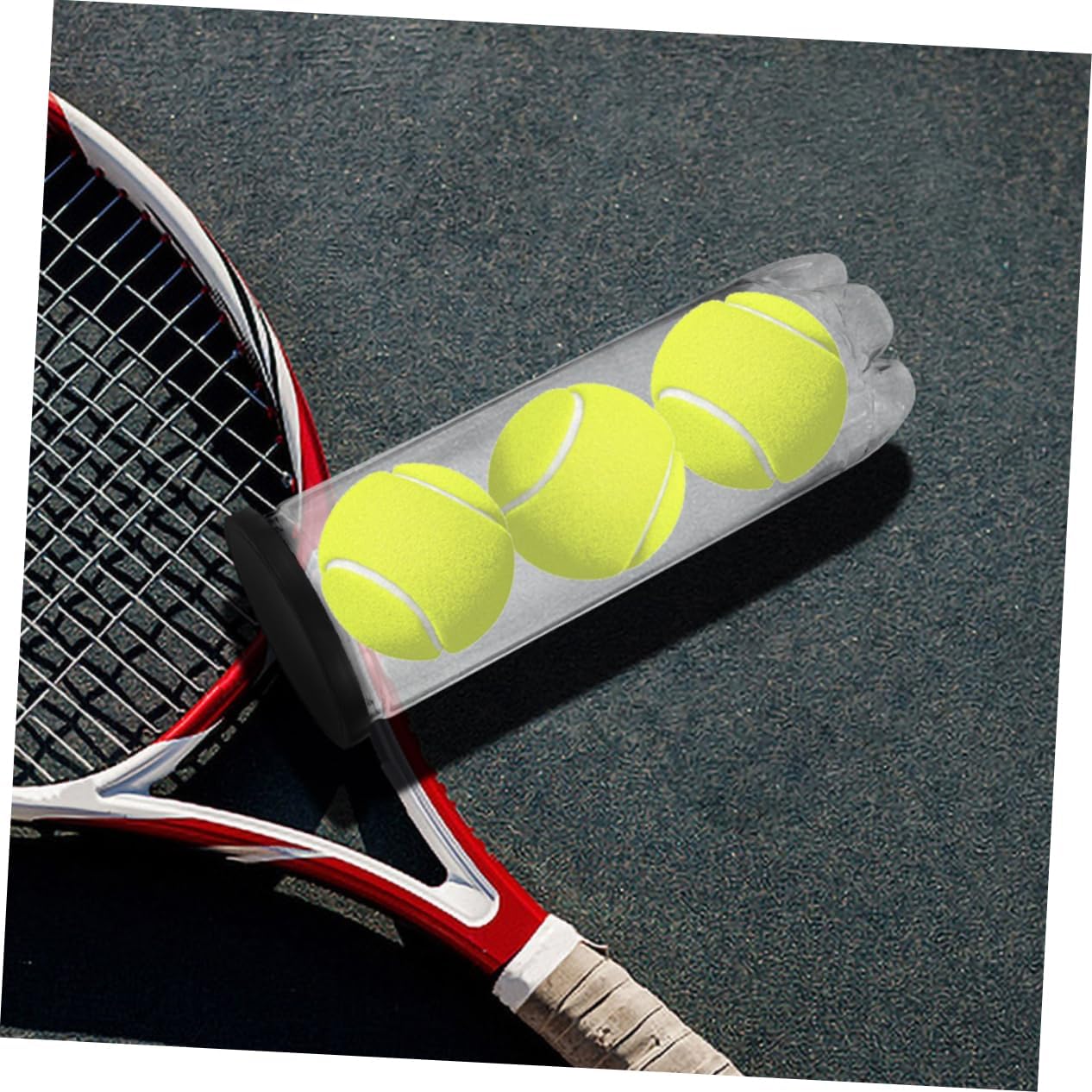 HANABASS Tennis Cylinder Tennis Balls Portable Tennis Organizer Portable Tennis Bottle Clear Tennis Holder