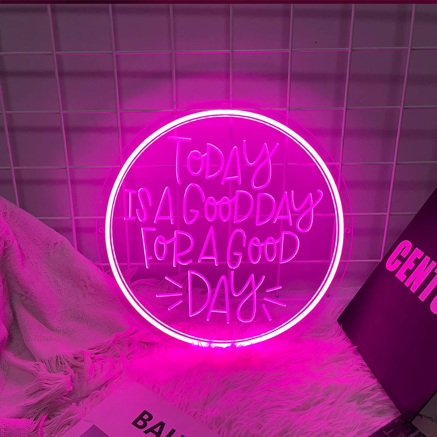 Neon Signs Today Is A Good Day for A Good Day LED Dimmable Neon Light Sign Neon Wall Decor Signs for Bachelorette Party Engagement Party First Birthday Favors Wedding Anniversary for Party Home Wall Wedding Decoration Art Gift (11.8*11.8inch) - Image 7