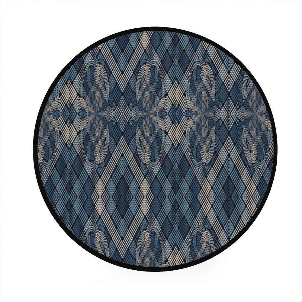 Tapis de jeu rond antidérapant et lavable pour le salon