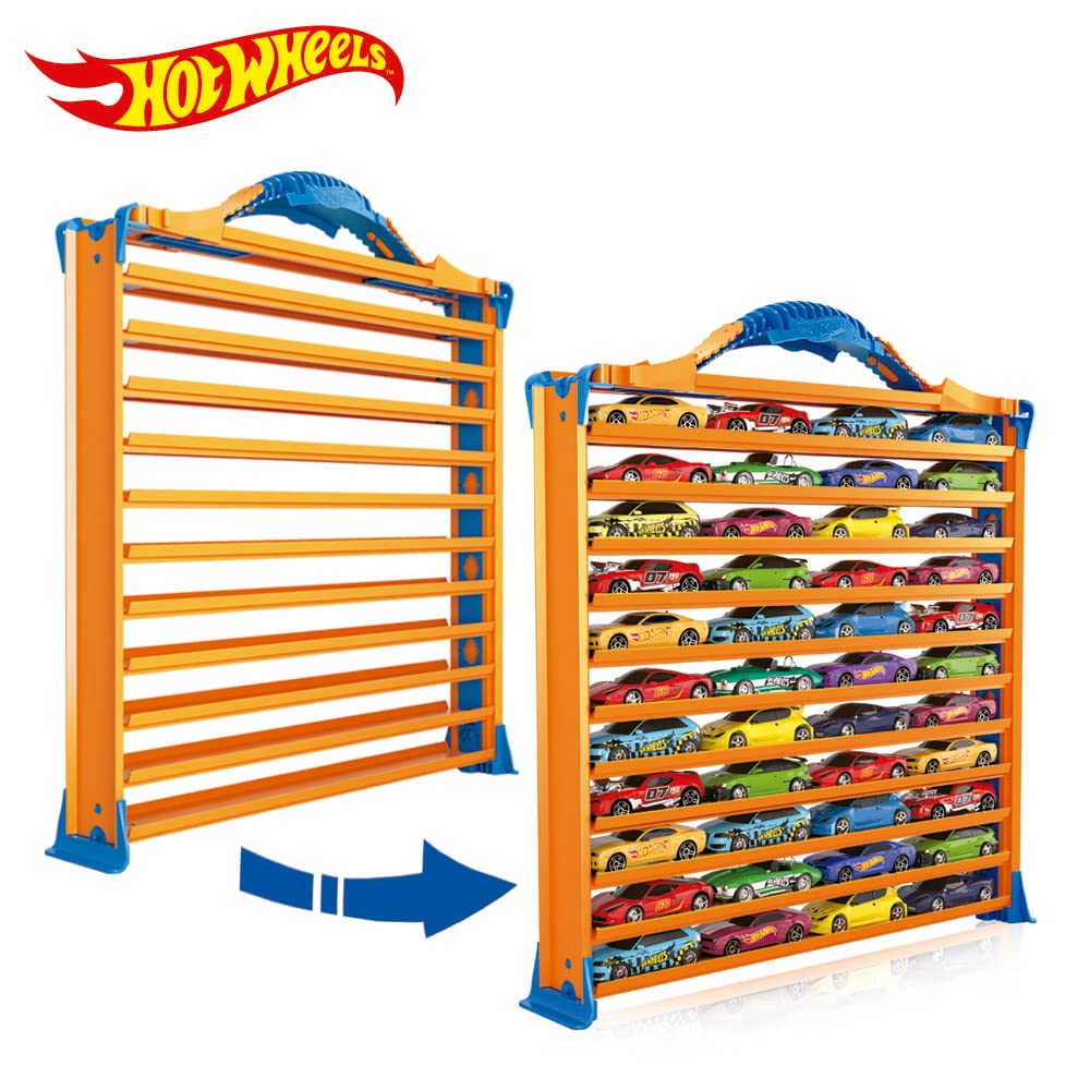 Cefa Toys - MALETIN Porte-Voiture Hot Wheels 3 en 1 (04621).Capacité pour 44 Voitures.