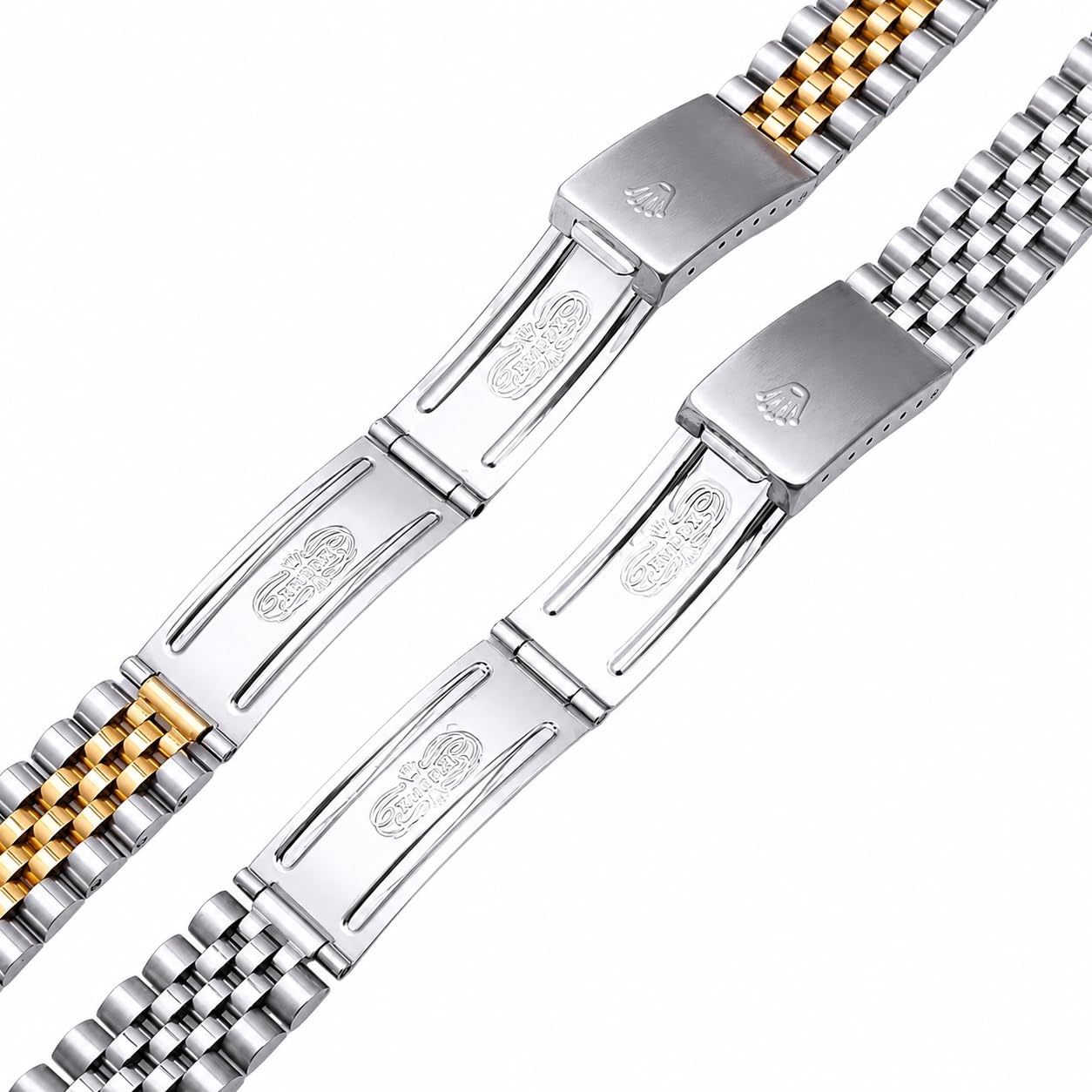 Edelstahl Uhrenarmband Metallarmband 13mm 17mm 20mm Ersatzband Rundanstoß Jubilee-Stil Massive Glieder for Rolex Datejust 16233