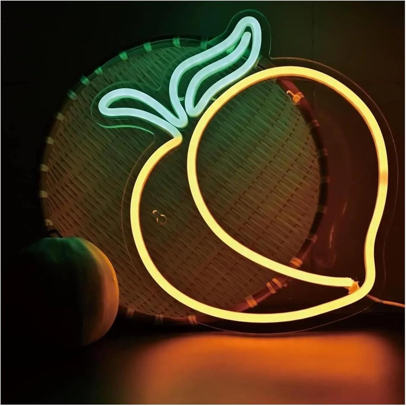 Luci al neon Per lampada al neon prestito parola Frutta Pesca per insegna per decorazione murale