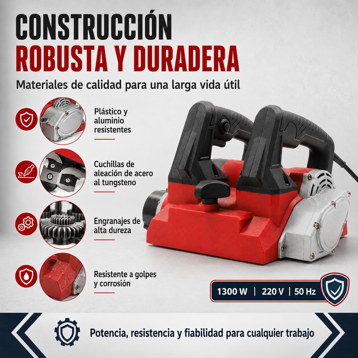 Máquina Eléctrica de Cepillado de Pared, 1680W Molino de Rodillos de Hormigón Molino de Pared Molino de Yeso 4000u/Min, Para Raspar Masilla, Cal, Pintura, Rojo