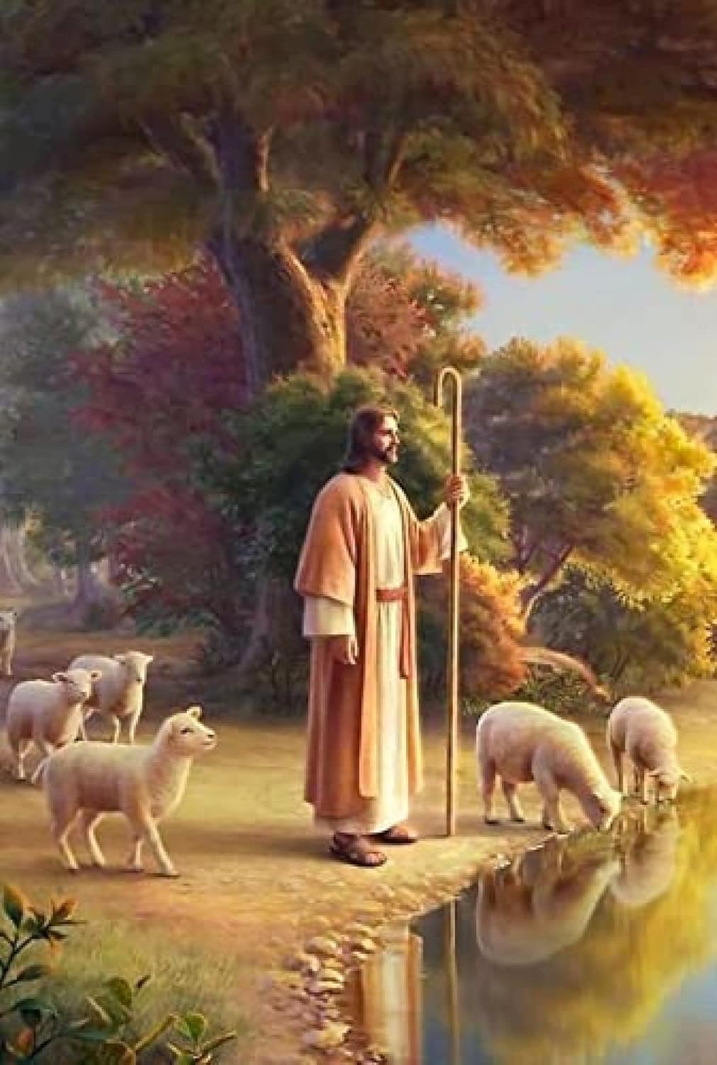 Amazon Co Jp クラシックジグソーパズル00個パズルdiyイエスの羊飼い現代のホームデコレーションホリデーギフトウォールアート 70x100cm ホーム キッチン