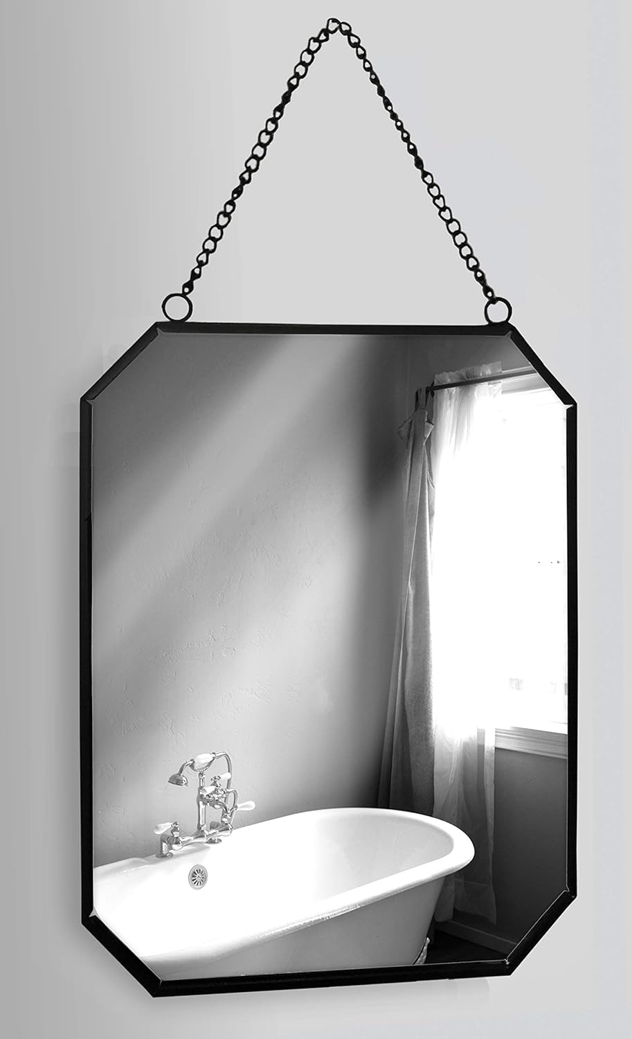 GreyZouq Black Rectangular Portrait Wall Mirror GreyZouq Black Rectangular Portrait Wall Mirror