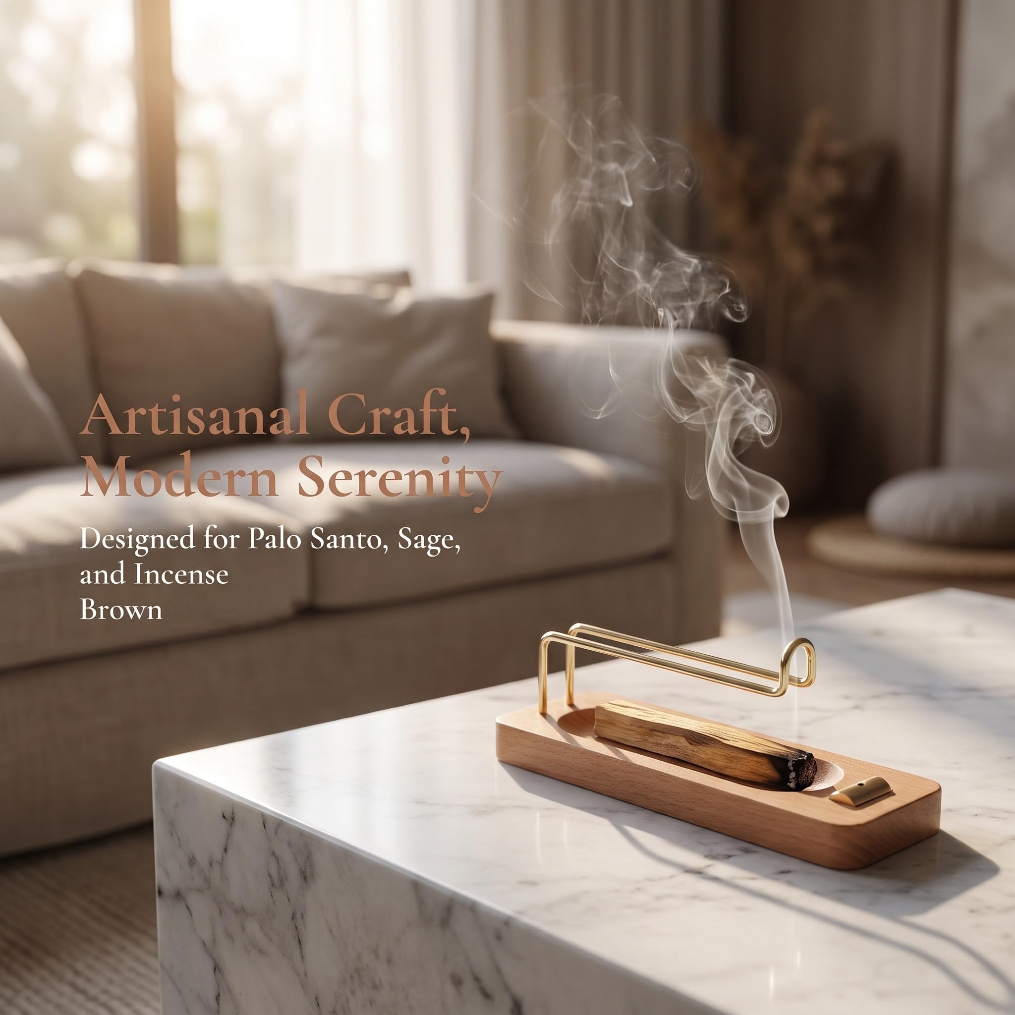 Zerodeko Porta salvia e palo santo artigianale per casa e ufficio.