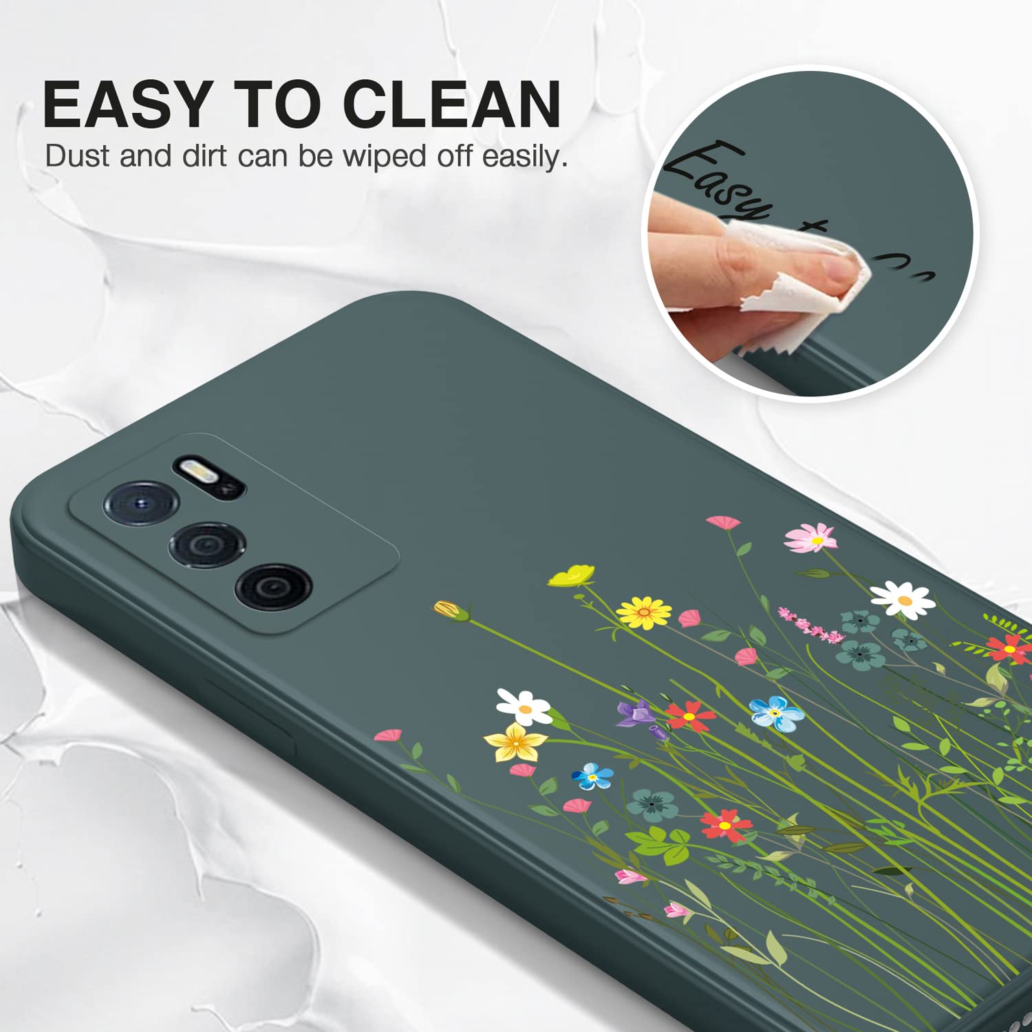 Cover XINYEXIN Per Realme C35: Custodia In Silicone Morbido Con Motivo Carino, Colori Lavanda E Verde, Antiurto - 4