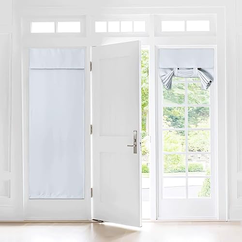 NICETOWN Cortinas de puerta de 72 pulgadas de largo para puerta delantera francesa, cortinas de oscurecimiento de habitación para sala de estar,