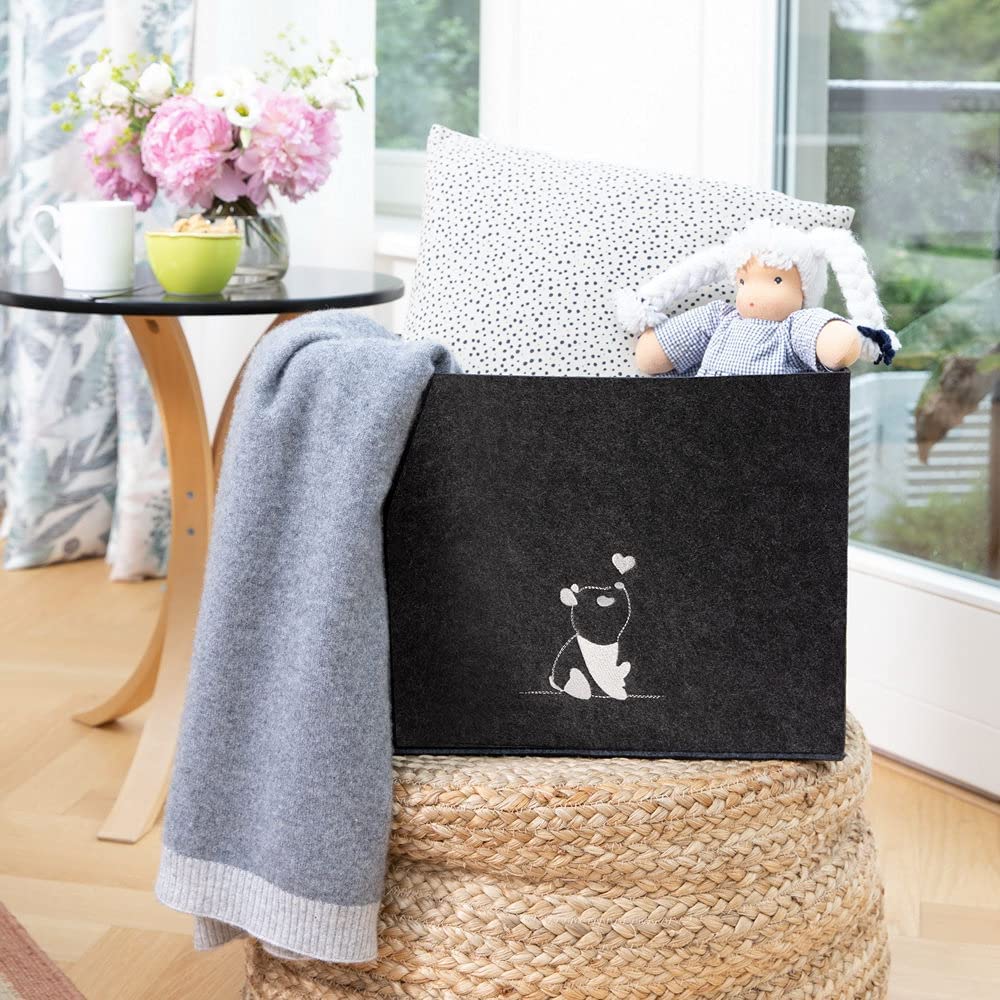 Panier De Rangement En Feutre Pliable - 16x26x23 Cm - Pour Papier Toilette, Serviettes, Couches, Jouets - Multi-Couleurs