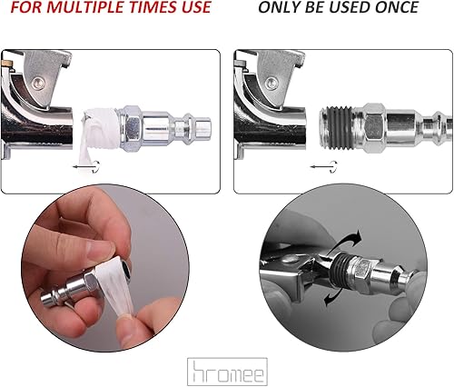 Miniatura 5 de Hromee Kit de montaje de drenaje de tanque extendido con manguera de acero trenzado de 10 pulgadas, válvula de drenaje de 1/4 pulgadas y codo para