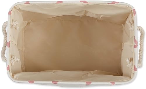 Miniatura 3 de Bone Dry Pet Storage Collection - Estampado de patas y huesos, rectángulo grande, 17.5 x 12 x 15 pulgadas, rosa