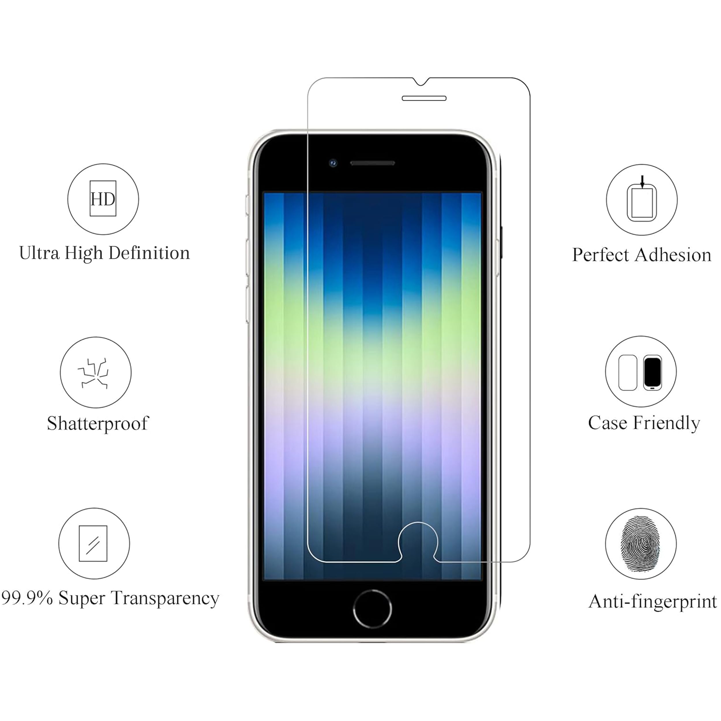 Amazon.com: Ailun 3 Pack Screen Protector for iPhone SE 2020 2nd