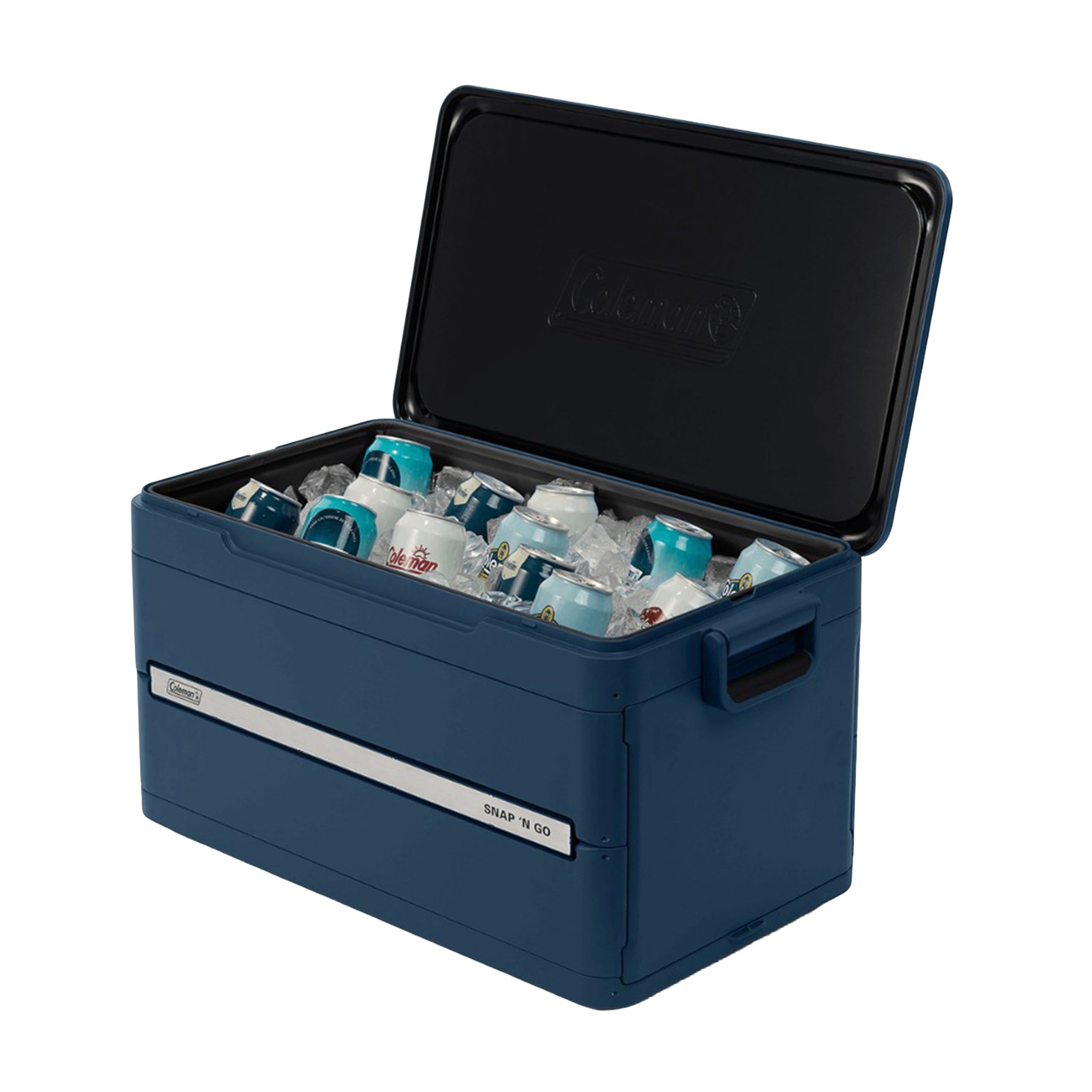 Coleman Snap N Go Faltbare Kühlbox, 45QT, 42L, 76 Dosen, 55 Stunden Kälte, abnehmbares wasserdichtes Futter für Camping und Outdoor