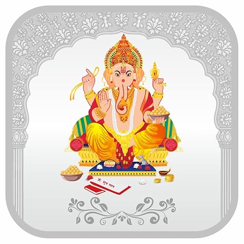 Sikkawala Ganesh Ji Color 999 Silver Coin