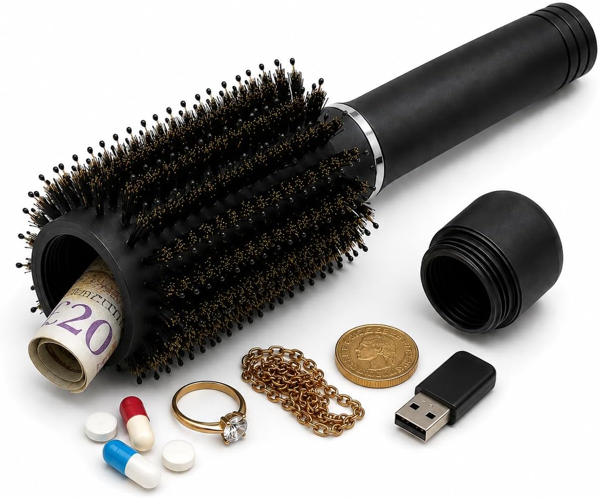 Secret Stash GENERISE Diversion Hairbrush with Hidden Storage Secret Compartment Safe for Diversion and Hiding Private Items at Home, Festivals, Car, Travel etc