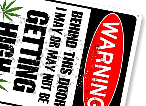 Miniatura 10 de Letrero de metal vintage rústico con texto en inglés "NO Smoking Without Me" de marihuana de 8 x 12 pulgadas para garaje 420 Garaje Man Cave Yard