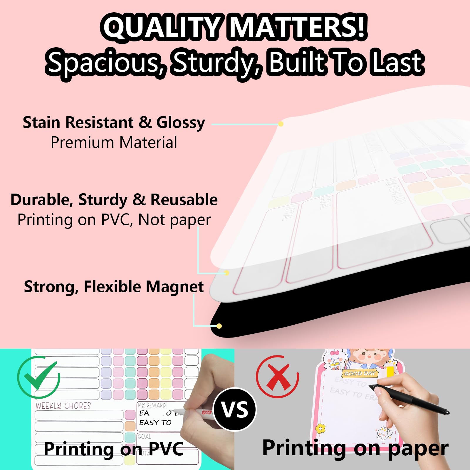 LittleHippo Magnetic Reward Chart - Behavior & Chore Board For Kids With Bedtime Pass