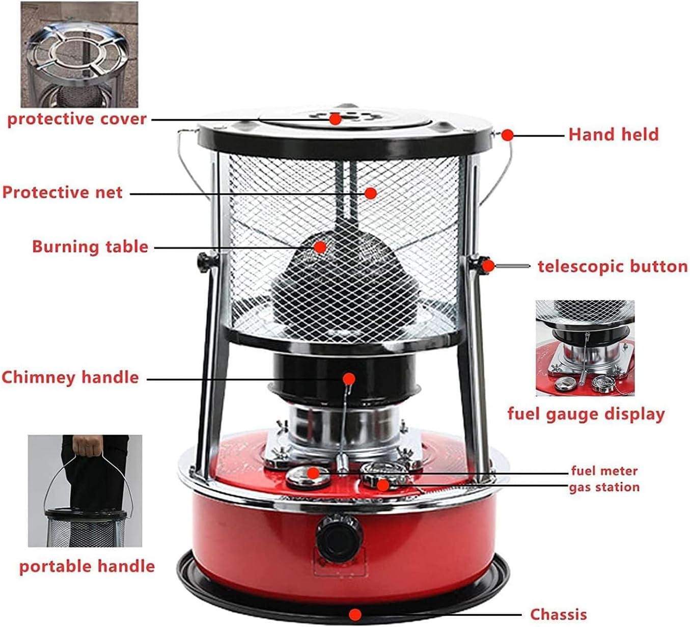 Kerosene Heater, Sustainable Combustion, Indoor Heating Stove, Camping Stove, Surround Heating Kerosene Stove