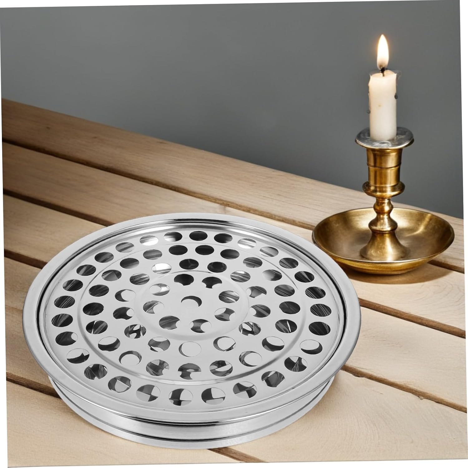 VALICLUD ステンレス製聖餐トレイ 滑らかで衛生的な表面 積み重ね可能 教会