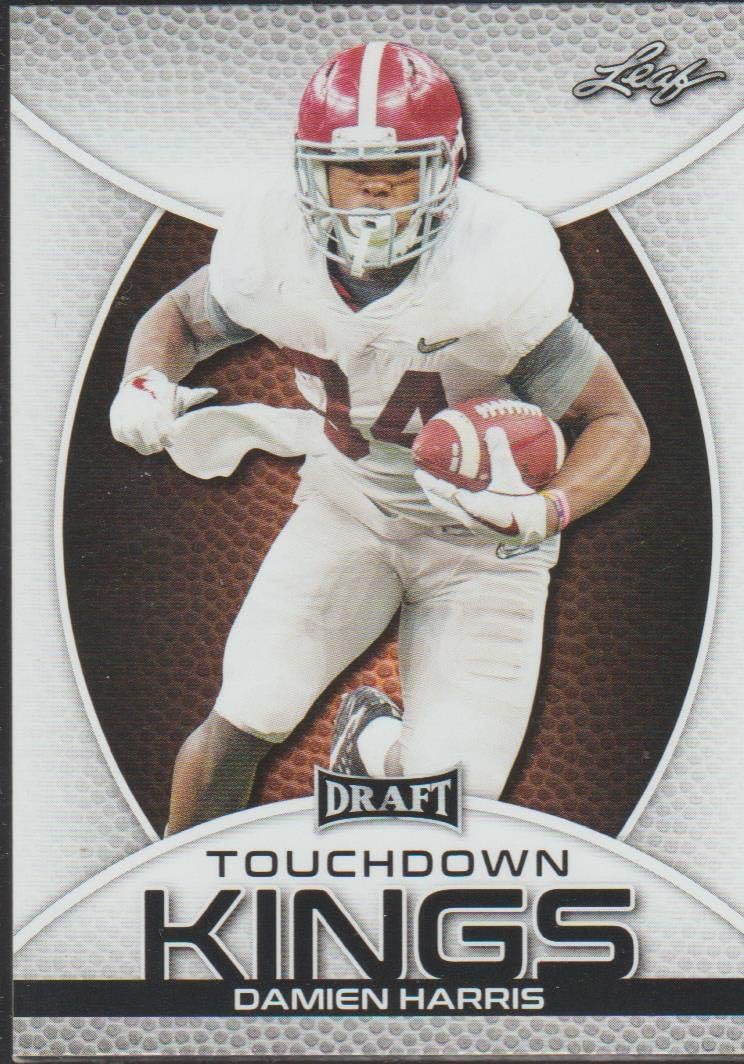 2019 Leaf Draft Damien Harris Patriots Touchdown Kings Rookie Football Card #88