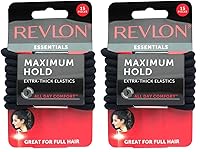 Vista 8 de Revlon Elásticos para el cabello extra gruesos, color negro, 15