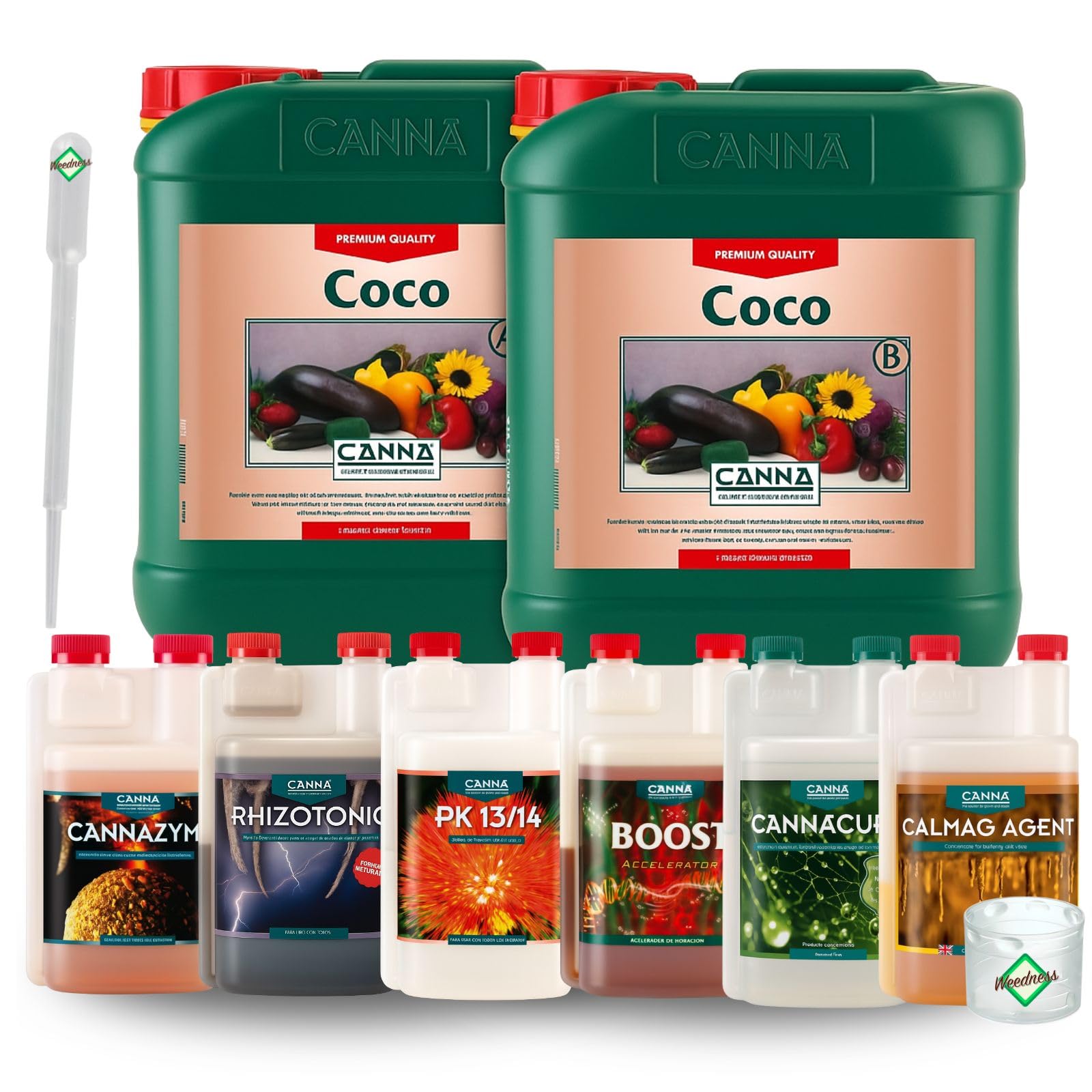 Weedness Canna Coco Dünger Set L – Kit de fertilizantes Coco tamaño L