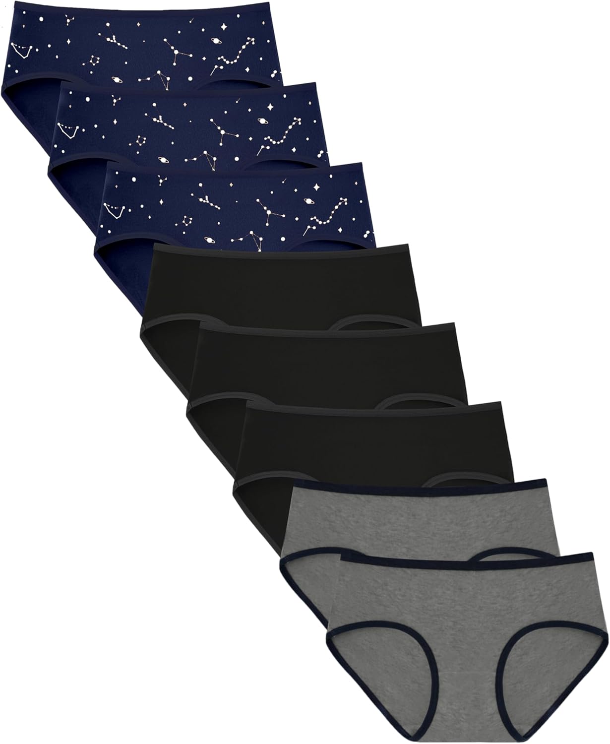 TIICHOO Girls Underwear for Teens Ages 8-16 Cotton Soft Girls Panties Pack of 8