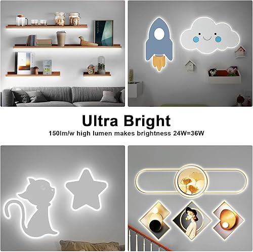 Miniatura 2 de Tira de luces LED COB blanca Tatazone Max con control remoto RF, 5m 6500K luz de tira de mazorca ultra brillante regulable de luz blanca diurna,