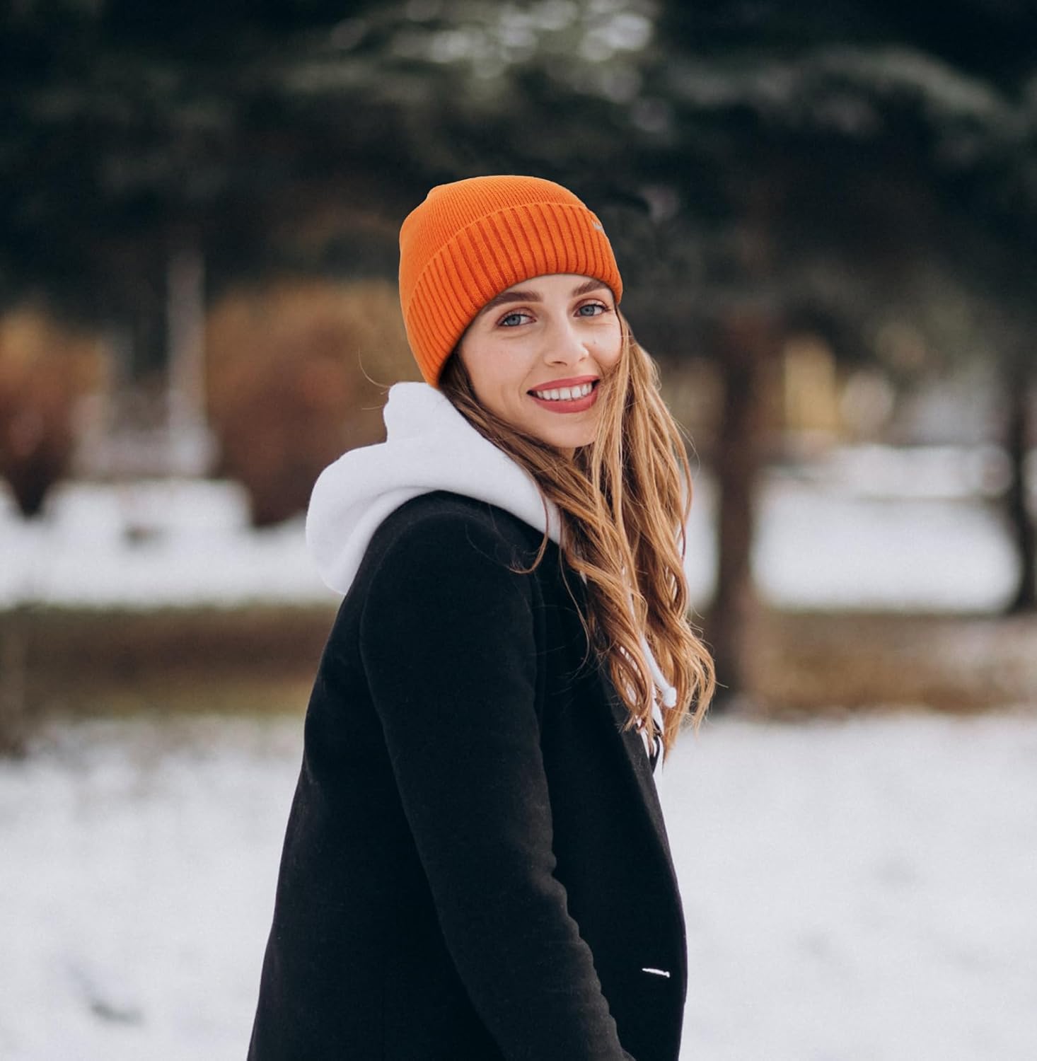 Wmcaps Beanie Kintted Hats for Men Women, Soft Warm Unique Material Winter Stocking Skull Cap with Reflective Logo - Image 4