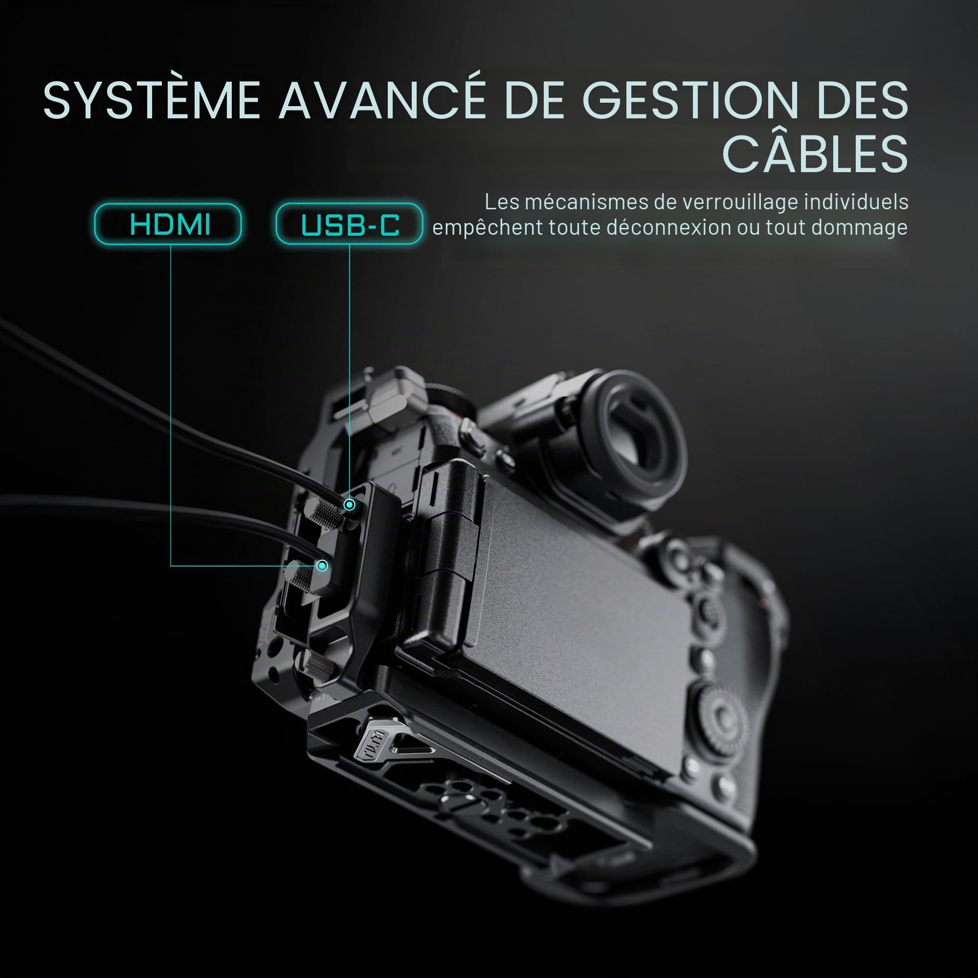 Tilta Cage complète pour Appareil Photo Compatible avec Panasonic S1RII, S1II, S1IIE, S5II et G9II - Noir | Pince HDMI/USB-C, Griffe, Filetage 6,35 mm - 20 et 3/8" - 16 Fils | Clé Allen et Fente
