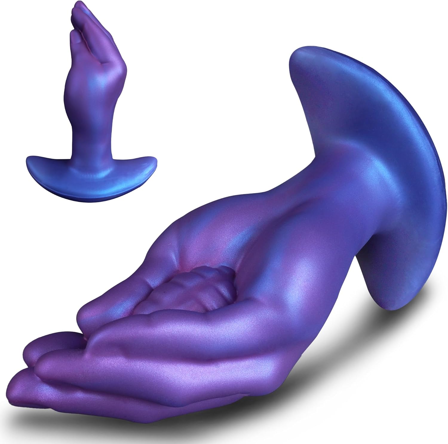 Realistic Fist Dildo Large Butt Plug, 7.56" Thick Hand Dildo Huge Buttplug with Safe T-Base for Anal Stretching, Silicone Wearable Anal Plug with Big Knot, Fantasy Adult Sex Toys for Men Gay Women