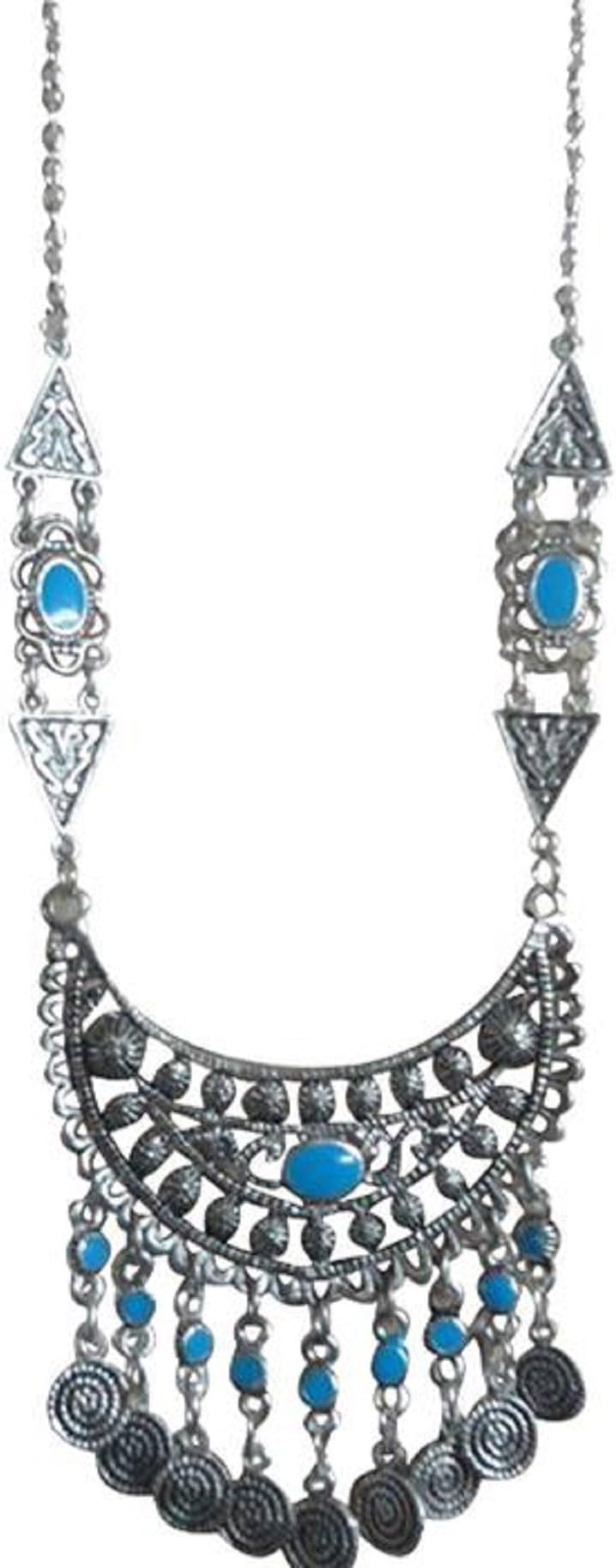 Moroccan African Artisan Crescent Moon Necklace
