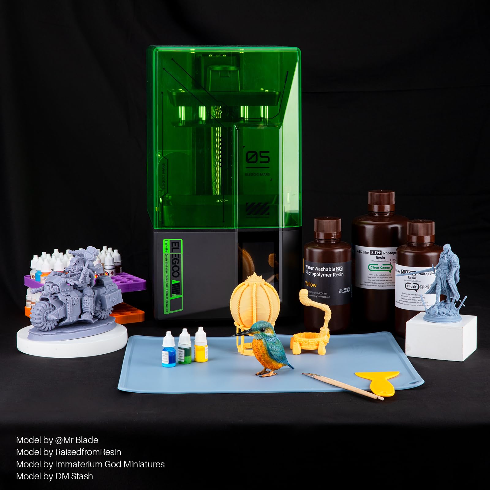 ELEGOO Mata silikonowa 400 x 300 mm, silikonowa mata, akcesoria do czyszczenia lub przenoszenia żywicy, chroni powierzchnię roboczą Marsa, Saturna, Photon SLA LCD DLP żywica 3D