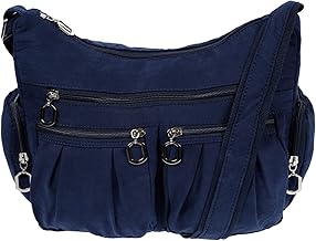 Christian Wippermann Sac à main pour femme en toile, bleu, 31x24x11 cm