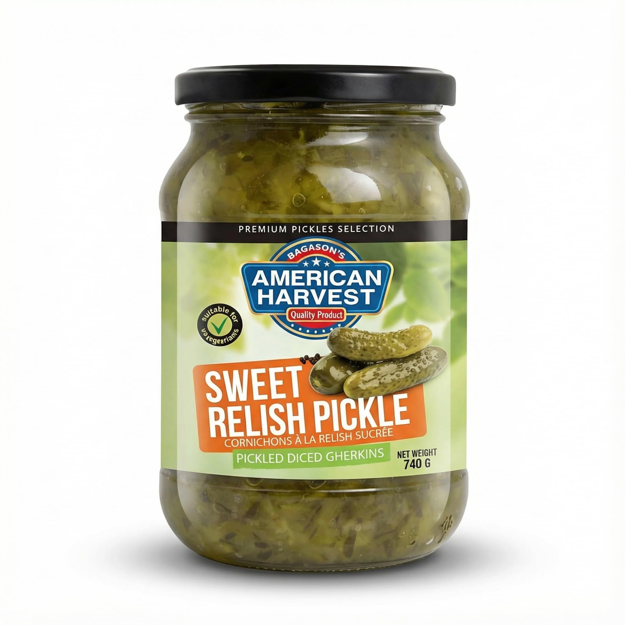 Sweet Relish Pickle | Diced Gherkins | 740g