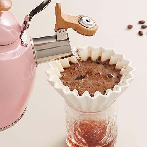 Miniatura 7 de ROCKURWOK - Hervidor de Té, Tetera con Mango Ergonómico de Toque Frío, Tetera de Acero Inoxidable de Grado Alimentario, Hervidor de Té para Estufa