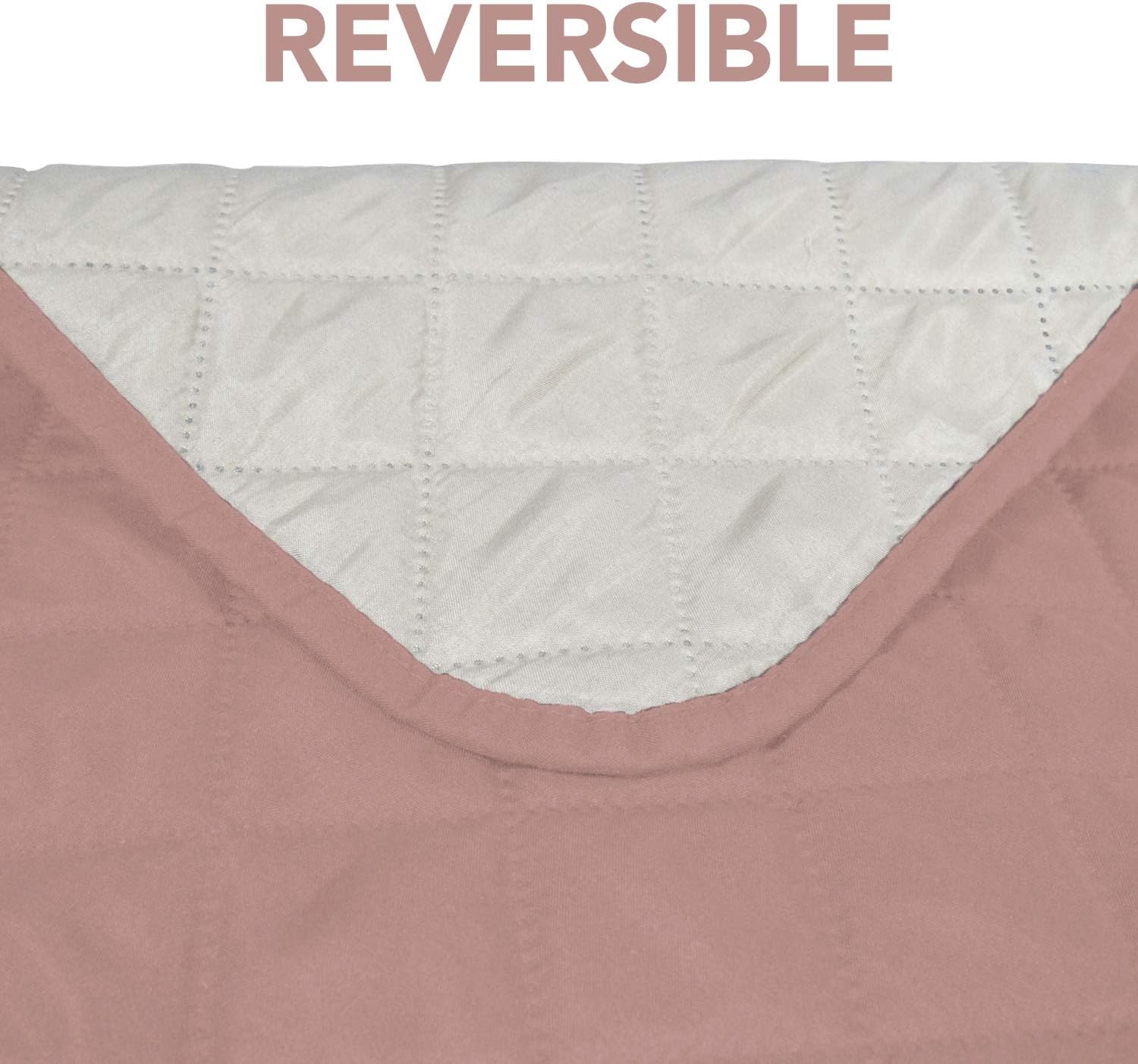 PureFit Reversible Sofa Cover Water Resistant Recliner Couch Cover, Machine Washable Furniture Cover with Adjustable Strap for Dogs, Pets (Recliner, Pink/Ivory)