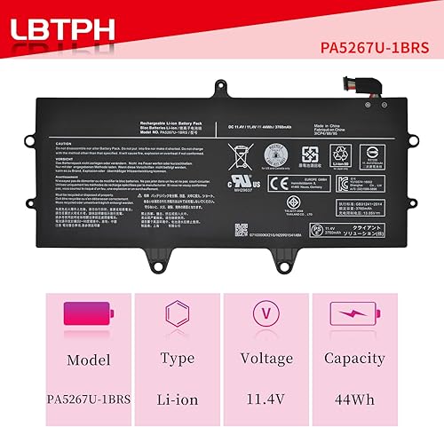 Miniatura 2 de PA5267U-1BRS Reemplazo de batería para Toshiba Portege X20W-D-10Q X20W-D-11N X20W-D1252 -E-10X -D-14G -E-BTO -D-10R X20W-E 11.4V 44Wh
