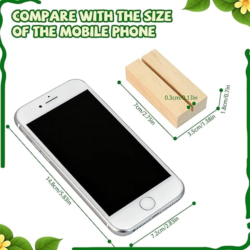 Miniatura 2 de 15 Pieces Wood Table Number Stands Wood Place Card Holders Picture Holder Acrylic Sign Holders for Ceremony Birthday Party Home Decoration