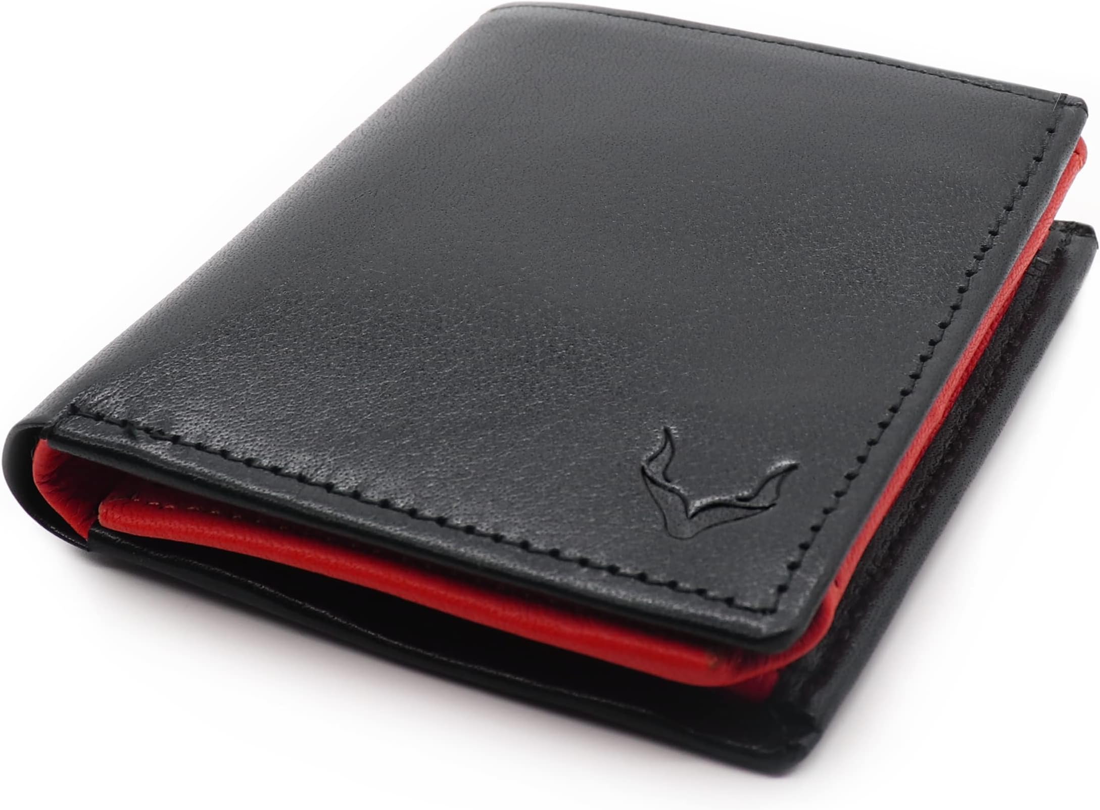 PELLE TORO Handmade Portrait Men's Wallet, Compact RFID Blocking Napa Leather Wallet with 2 Note Compartments, Coin Pocket, 13 Slots and ID Window, in Wooden Mens Gift Box