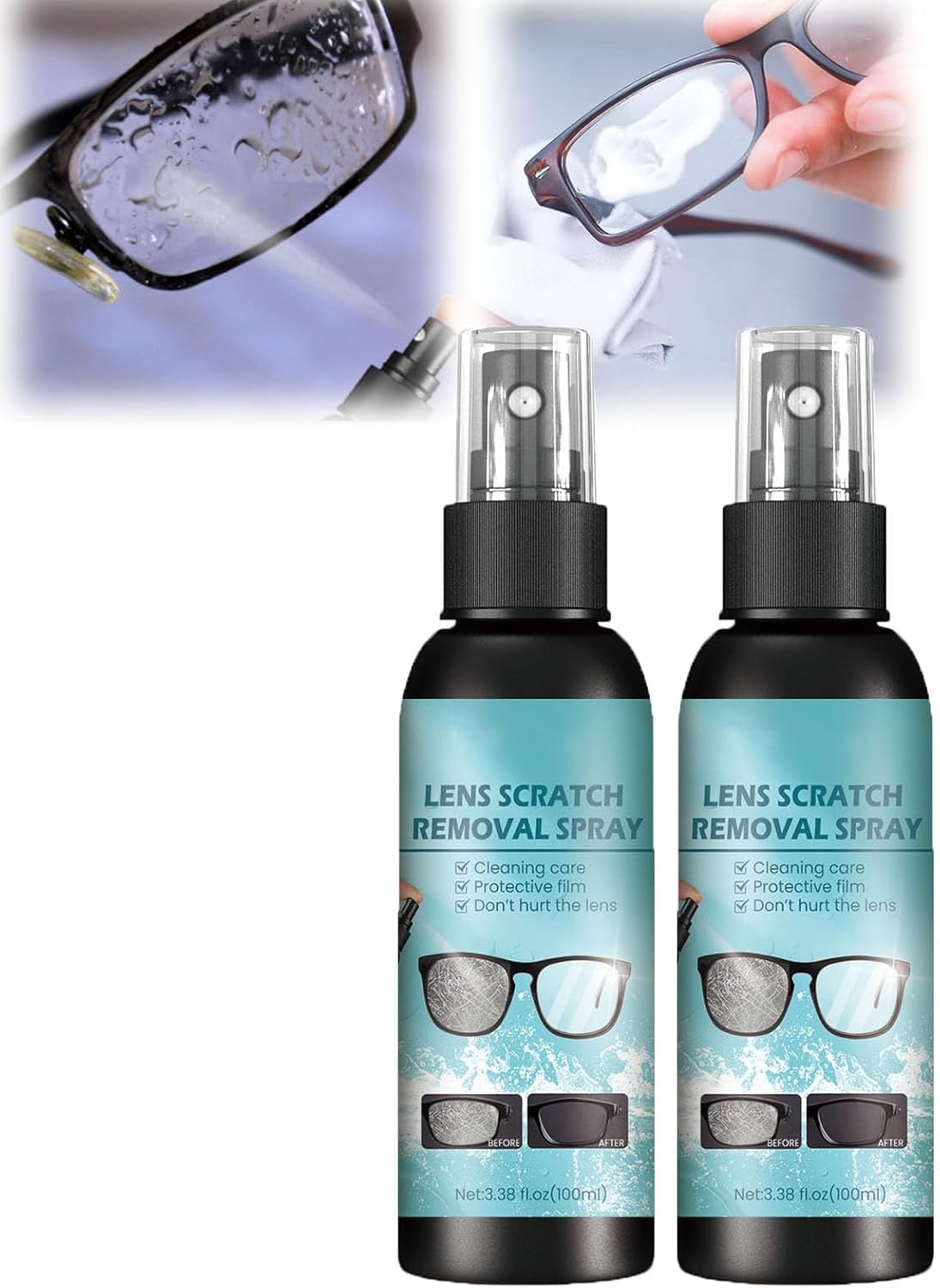 lfjfaecx Glasses Lens Scratch Remover Spray, Lens Scratch