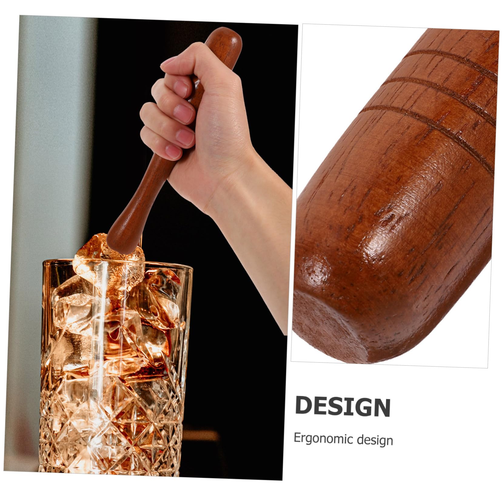 Garneck Bamboo Wood Juice Press Bar Muddler Fruit Muddler for Drinks Ice Tool Cocktail Kitchen Bamboo